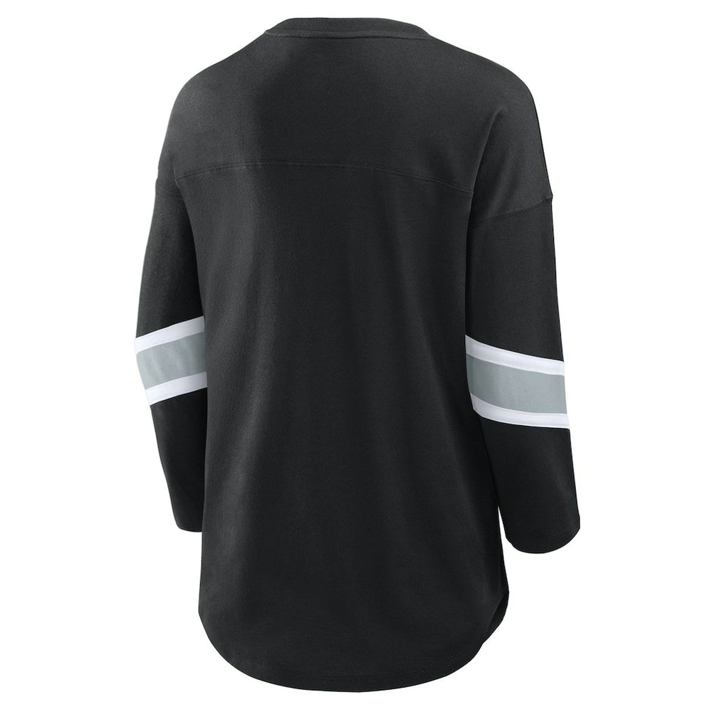 Fanatics Las Vegas Raiders Women's Redzone 3/4-Sleeve T-Shirt Black