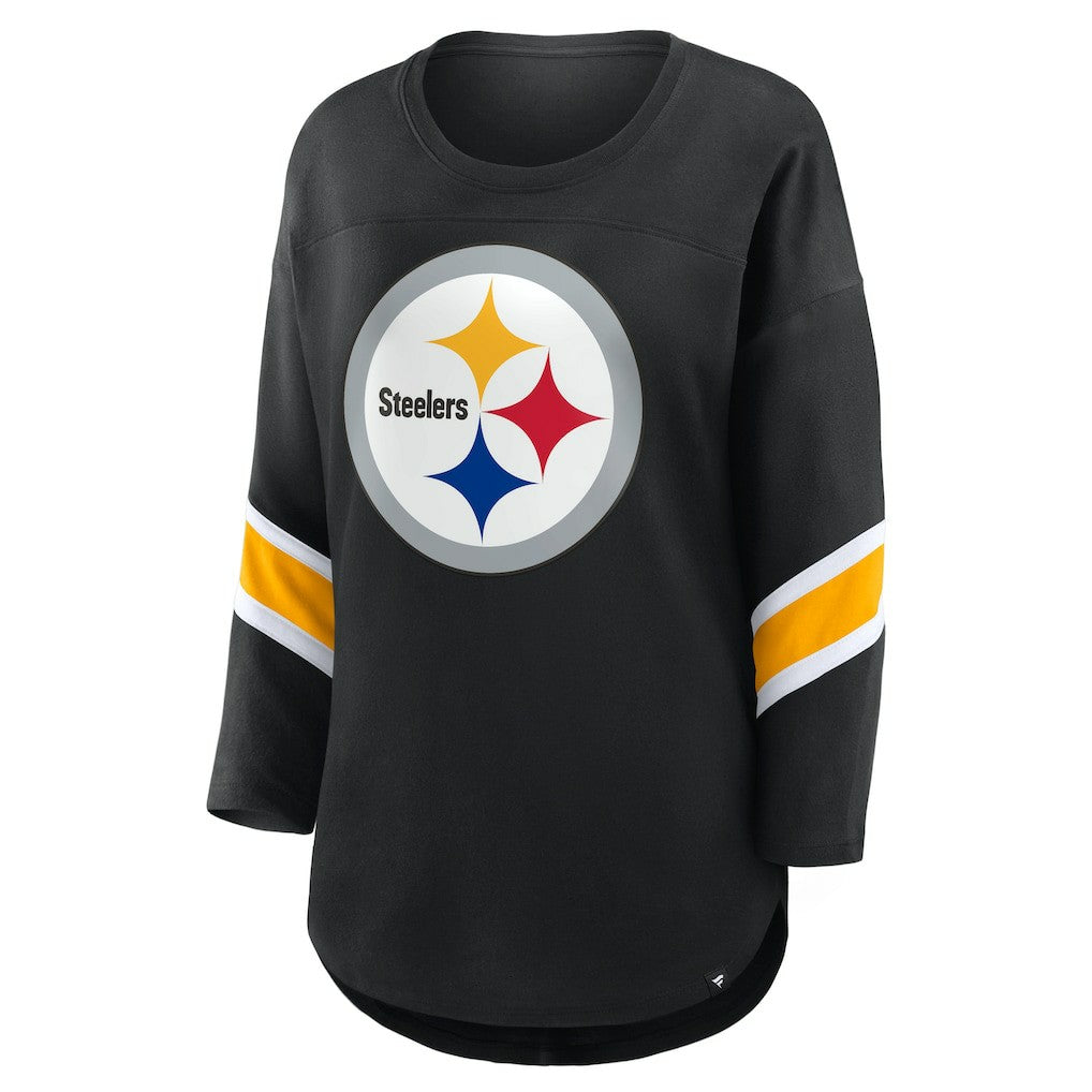 Fanatics Pittsburgh Steelers Women's Redzone 3/4-Sleeve T-Shirt Black