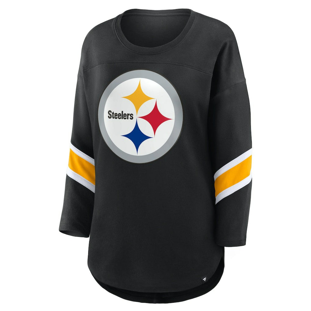 Fanatics Pittsburgh Steelers Women's Redzone 3/4-Sleeve T-Shirt Black