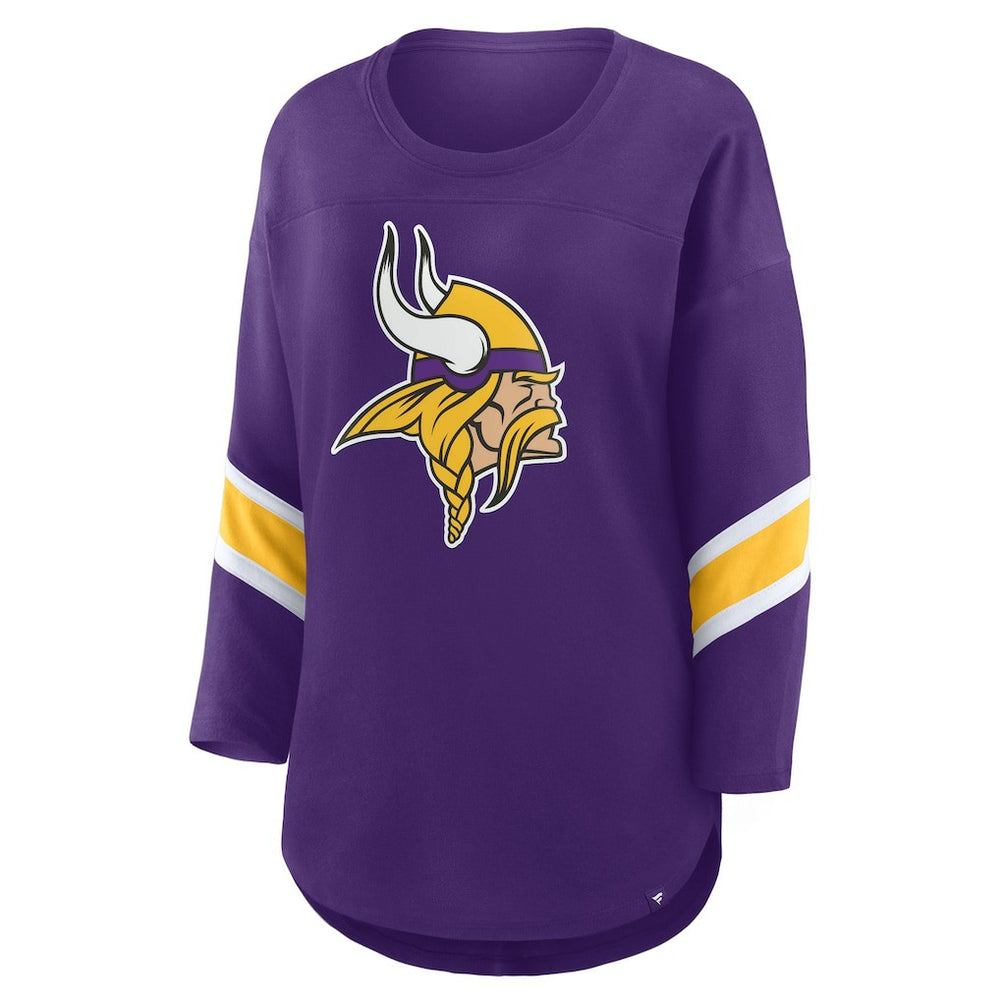 Fanatics Minnesota Vikings Women's Redzone 3/4-Sleeve T-Shirt Purple