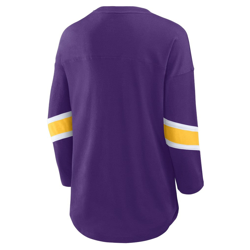 Fanatics Minnesota Vikings Women's Redzone 3/4-Sleeve T-Shirt Purple