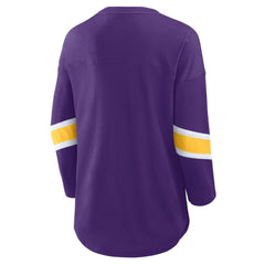 Fanatics Minnesota Vikings Women's Redzone 3/4-Sleeve T-Shirt Purple