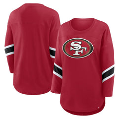Fanatics San Francisco 49ers Women's Redzone 3/4-Sleeve T-Shirt Scarlet
