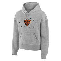 Fanatics Chicago Bears Women's Eligible Receiver Legacy Pullover Hoodie Heather Gray