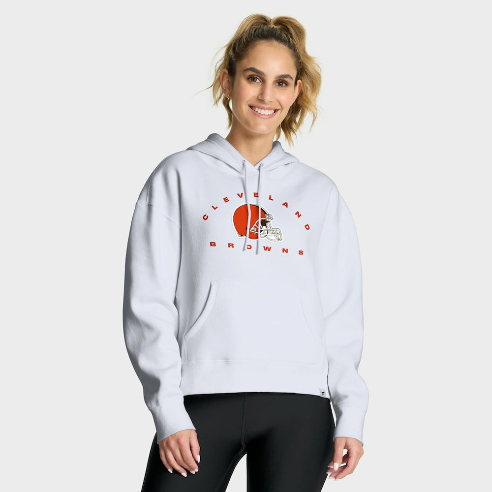 Fanatics Cleveland Browns Women's Eligible Receiver Legacy Pullover Hoodie White