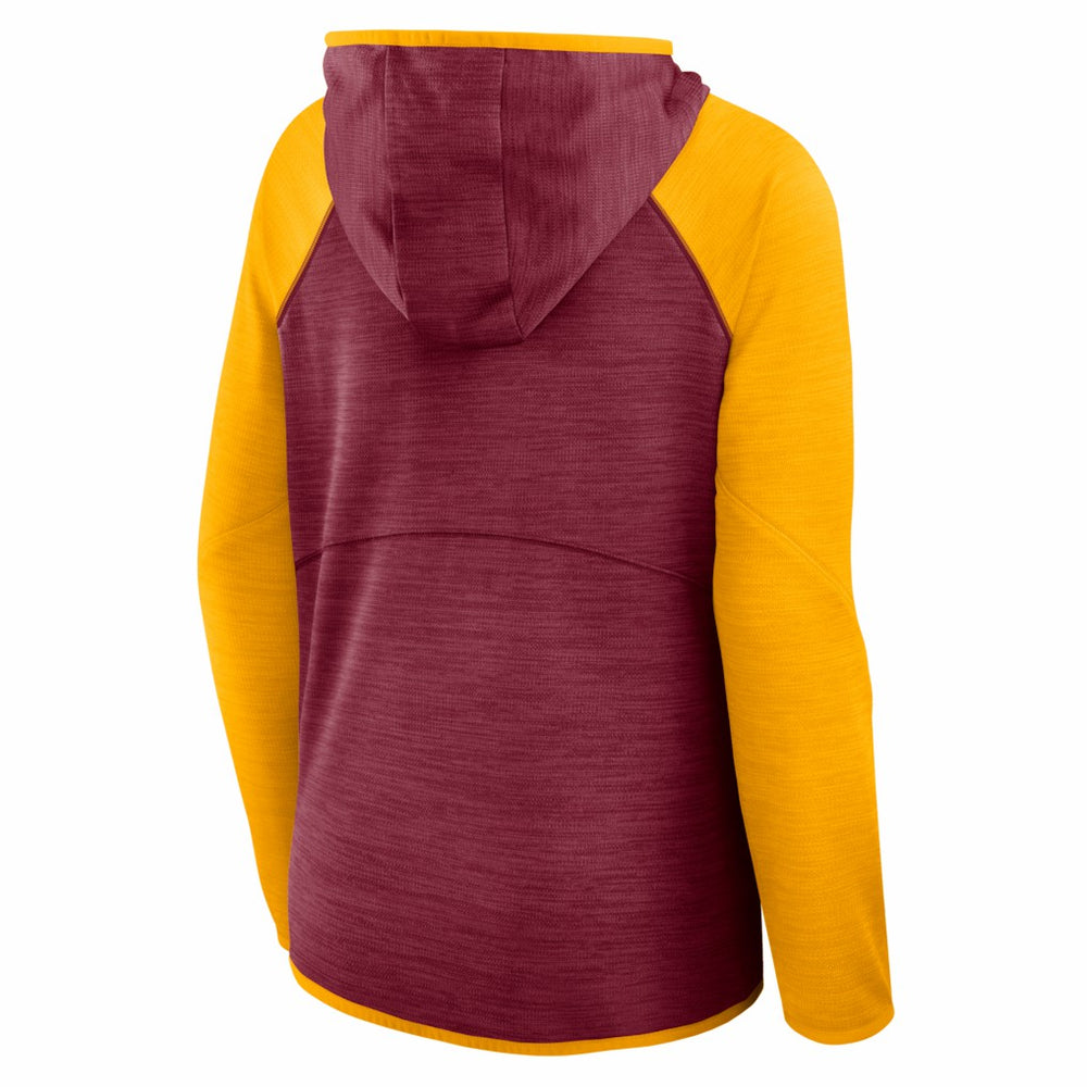 Fanatics Washington Commanders Women's Redzone End Around Pass Raglan Full-Zip Hoodie Burgundy/Gold
