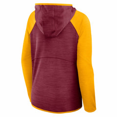 Fanatics Washington Commanders Women's Redzone End Around Pass Raglan Full-Zip Hoodie Burgundy/Gold