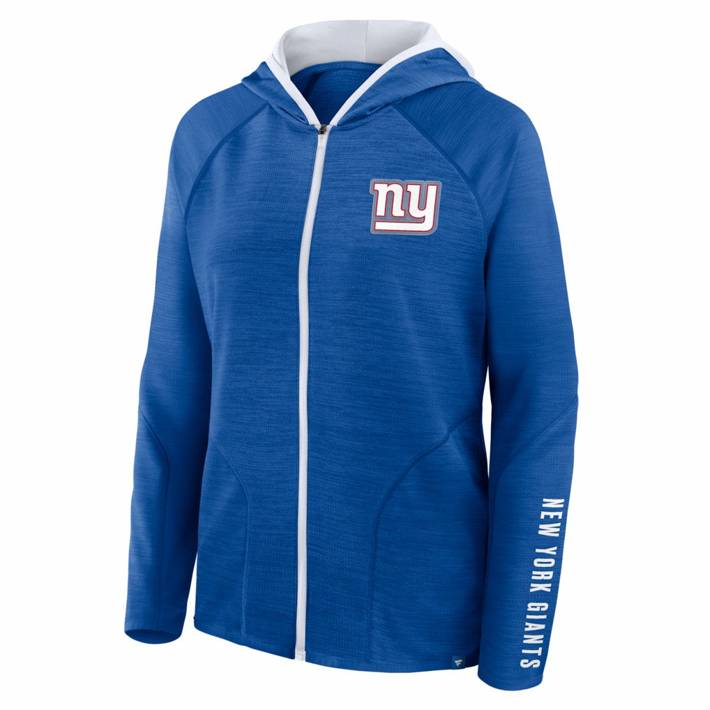 Fanatics New York Giants Women's Redzone End Around Pass Raglan Full-Zip Hoodie Royal