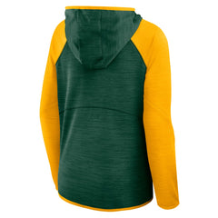 Fanatics Green Bay Packers Women's Redzone End Around Pass Raglan Full-Zip Hoodie Green/Gold