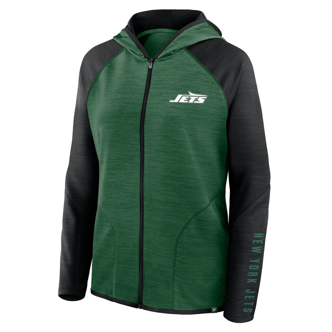 Fanatics New York Jets Women's Redzone End Around Pass Raglan Full-Zip Hoodie Green/Black