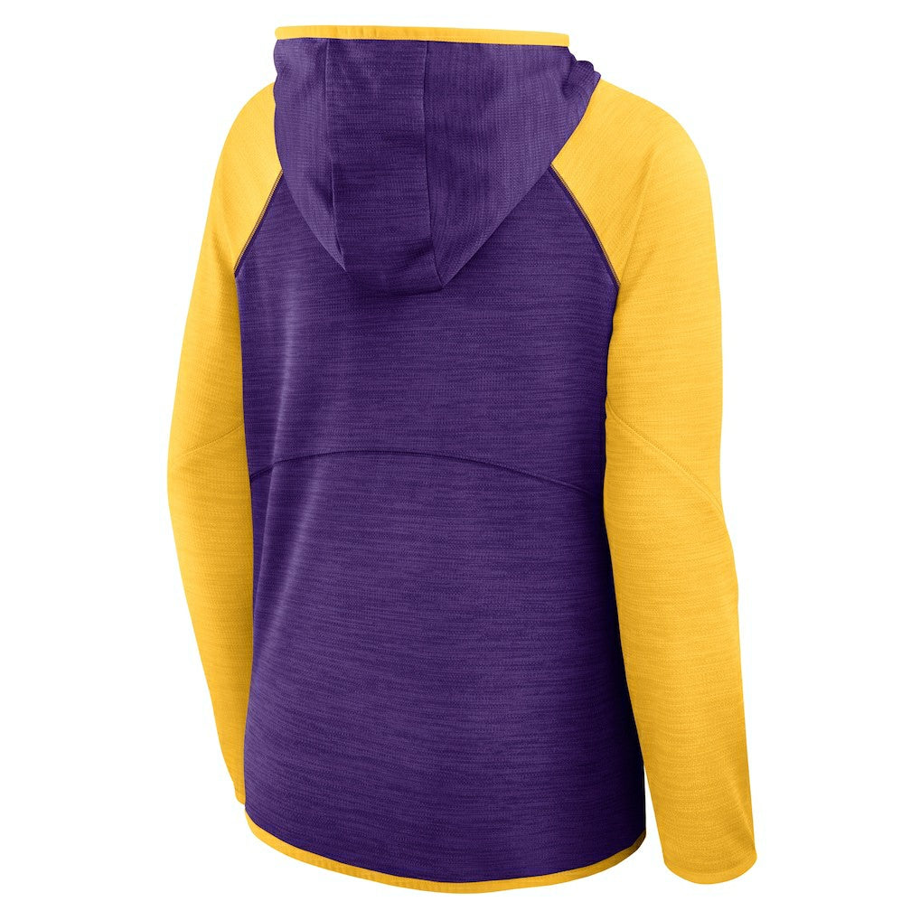 Fanatics Minnesota Vikings Women's Redzone End Around Pass Raglan Full-Zip Hoodie Purple/Gold