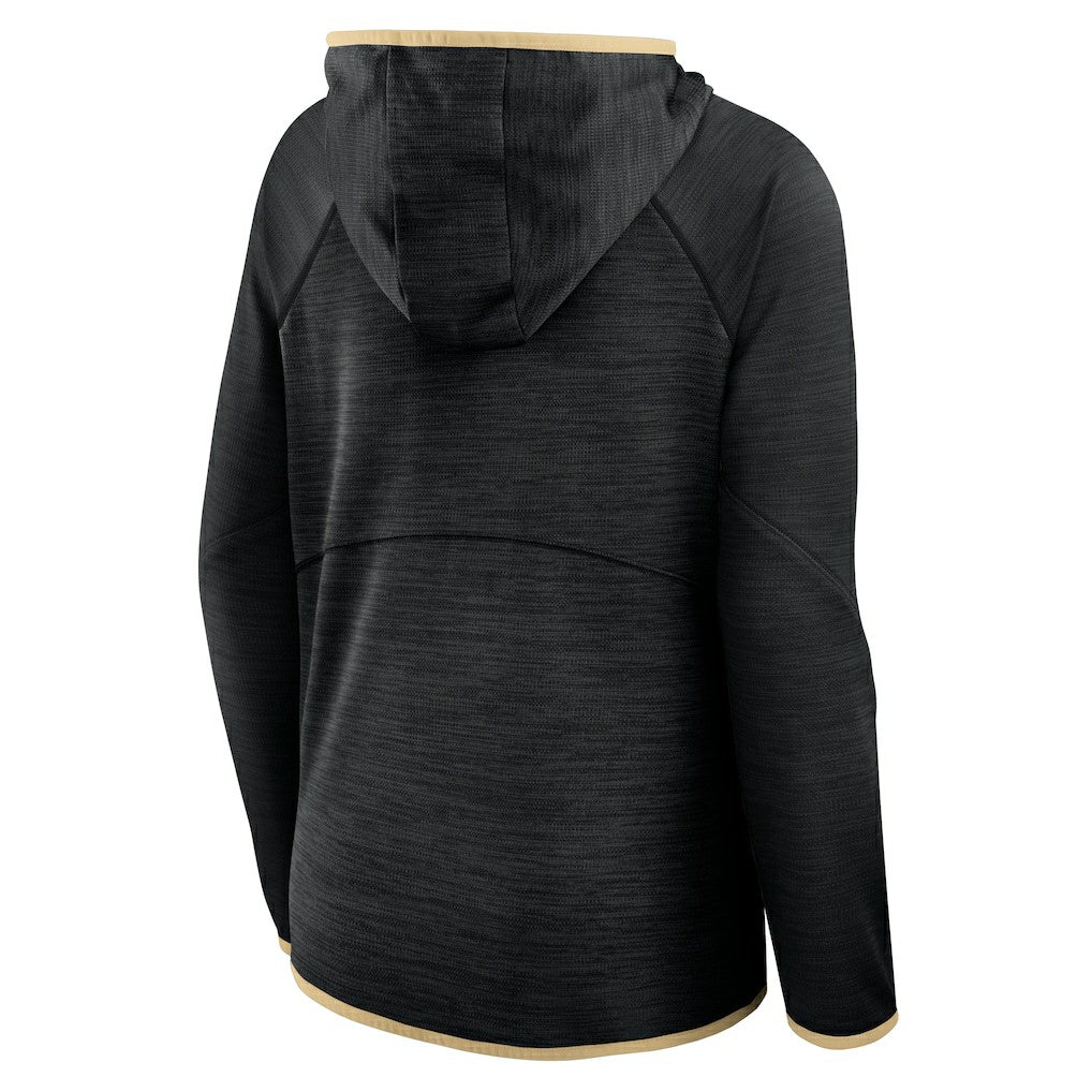 Fanatics New Orleans Saints Women's Redzone End Around Pass Raglan Full-Zip Hoodie Black