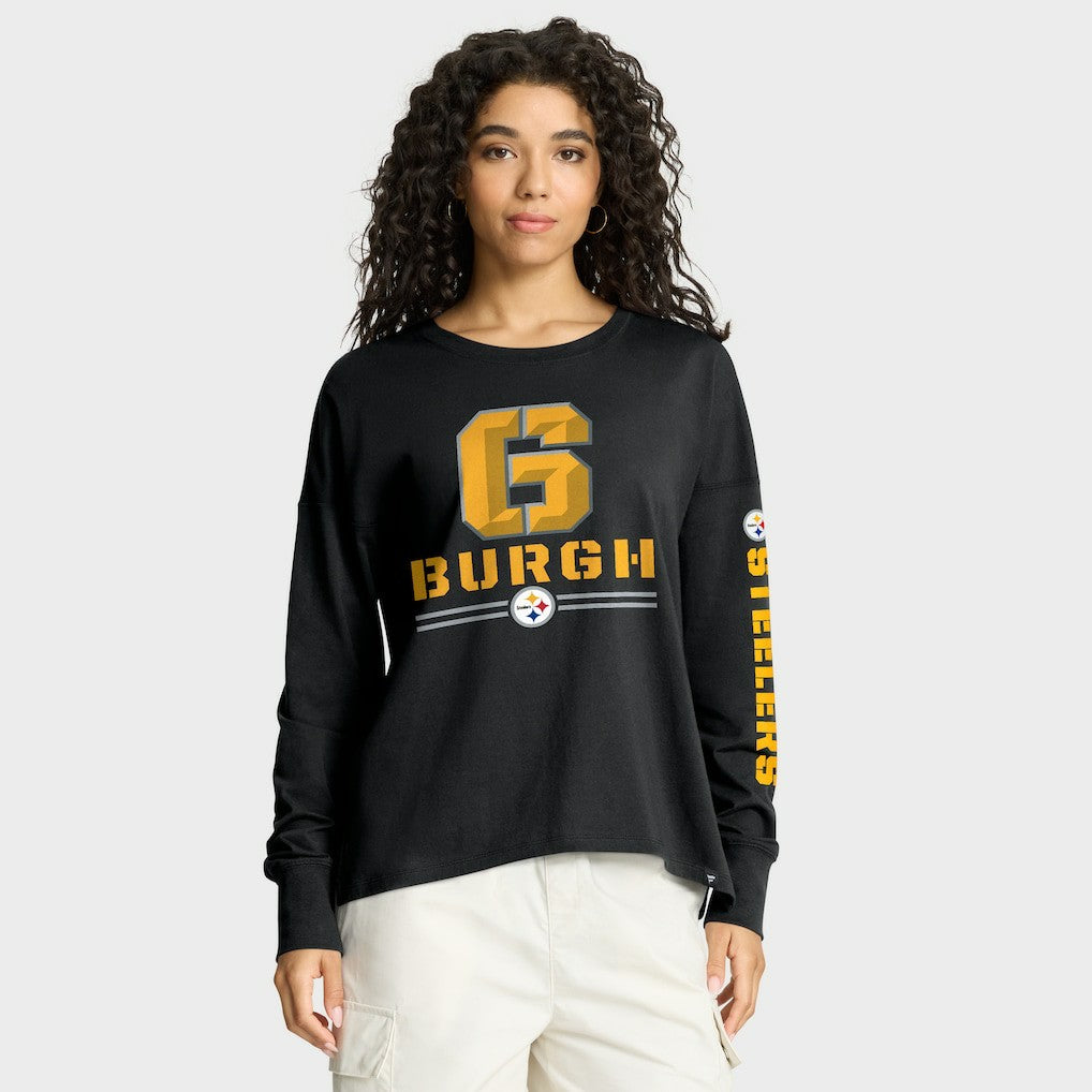 Fanatics Pittsburgh Steelers Women's Hometown Legacy Long Sleeve T-Shirt Black