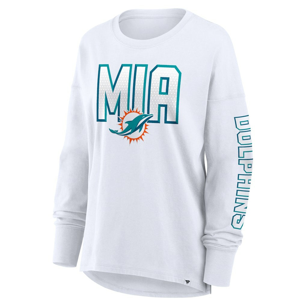 Fanatics Miami Dolphins Women's Hometown Legacy Long Sleeve T-Shirt White