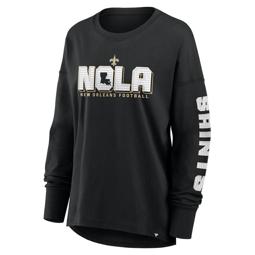 Fanatics New Orleans Saints Women's Hometown Legacy Long Sleeve T-Shirt Black