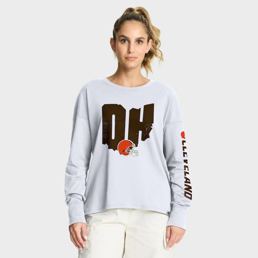Fanatics Cleveland Browns Women's Hometown Legacy Long Sleeve T-Shirt White