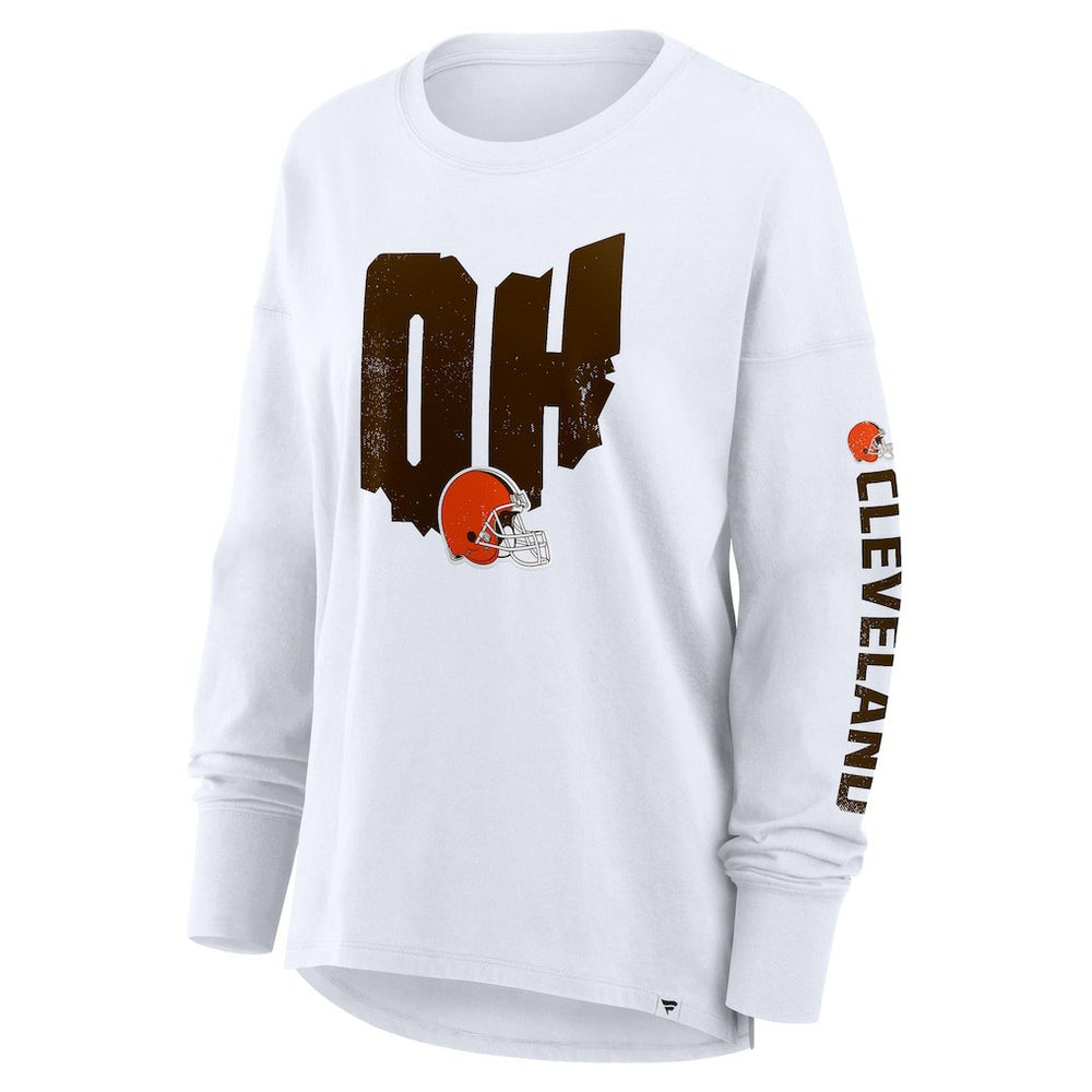 Fanatics Cleveland Browns Women's Hometown Legacy Long Sleeve T-Shirt White