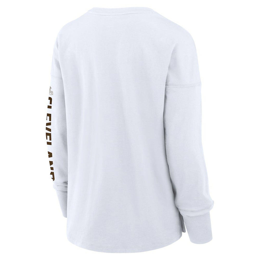 Fanatics Cleveland Browns Women's Hometown Legacy Long Sleeve T-Shirt White