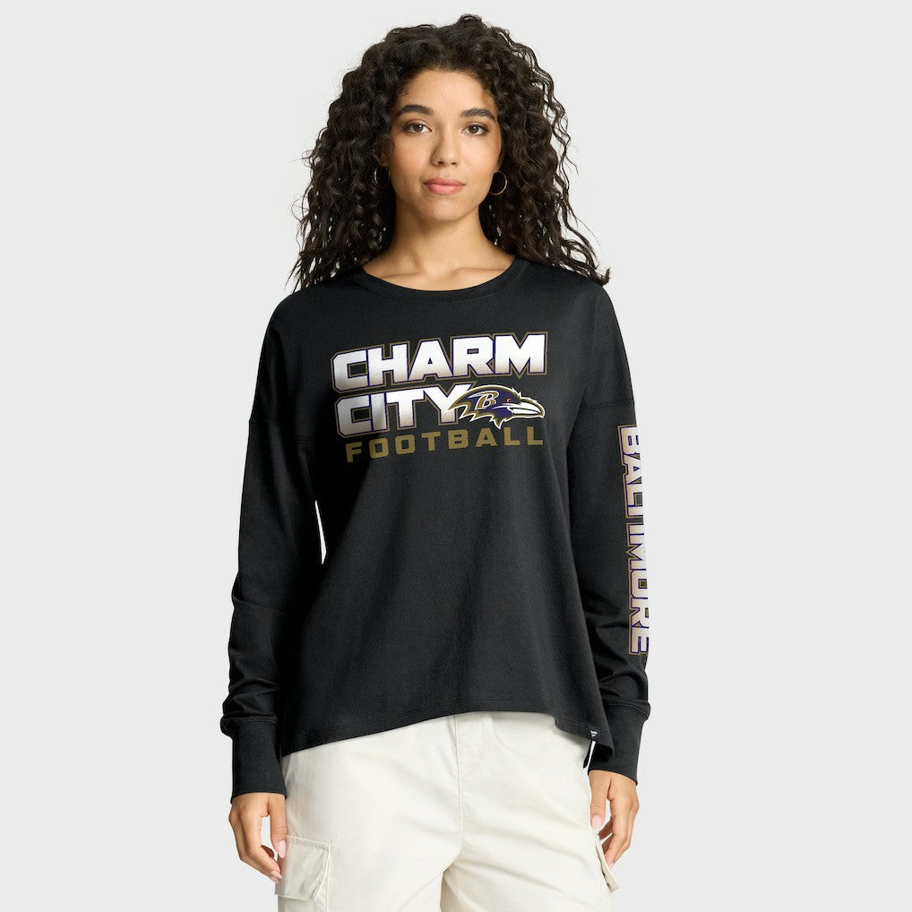Fanatics Baltimore Ravens Women's Hometown Legacy Long Sleeve T-Shirt Black