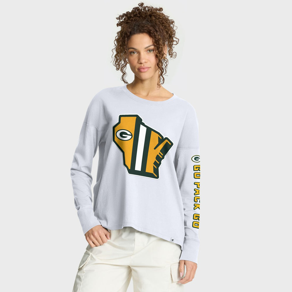 Fanatics Green Bay Packers Women's Hometown Legacy Long Sleeve T-Shirt White