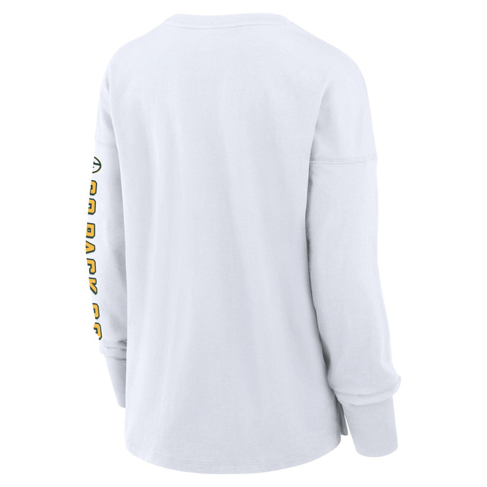 Fanatics Green Bay Packers Women's Hometown Legacy Long Sleeve T-Shirt White