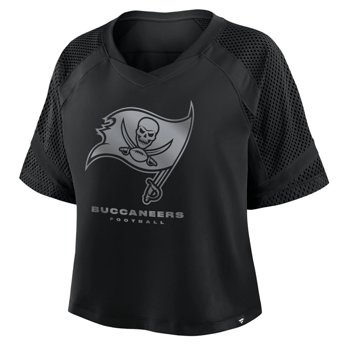 Fanatics Tampa Bay Buccaneers Women's Oversized Raglan V-Neck Blackout Fashion Jersey