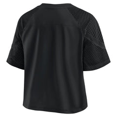 Fanatics Detroit Lions Women's Oversized Raglan V-Neck Blackout Fashion Jersey