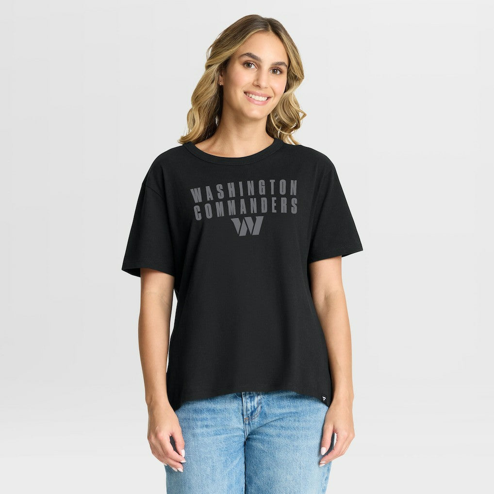 Fanatics Washington Commanders Women's Blackout Kneel Down Legacy T-Shirt Black