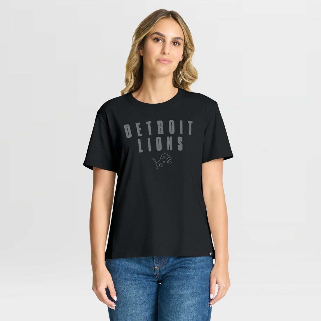 Fanatics Detroit Lions Women's Blackout Kneel Down Legacy T-Shirt Black