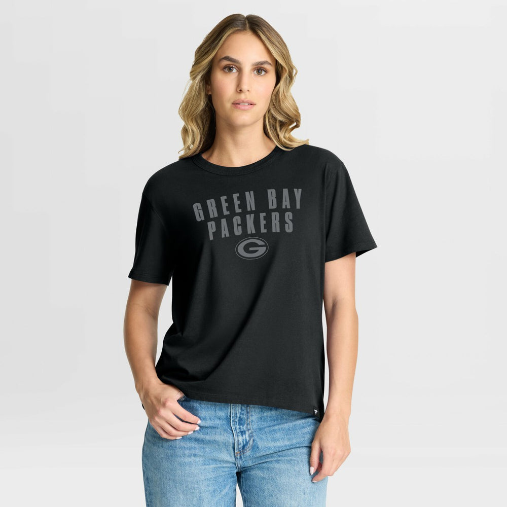 Fanatics Green Bay Packers Women's Blackout Kneel Down Legacy T-Shirt Black