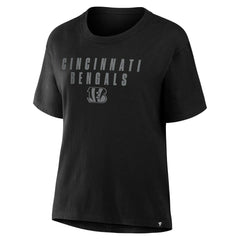 Fanatics Cincinnati Bengals Women's Blackout Kneel Down Legacy T-Shirt Black