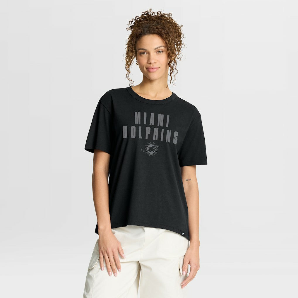 Fanatics Miami Dolphins Women's Blackout Kneel Down Legacy T-Shirt Black