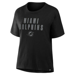 Fanatics Miami Dolphins Women's Blackout Kneel Down Legacy T-Shirt Black