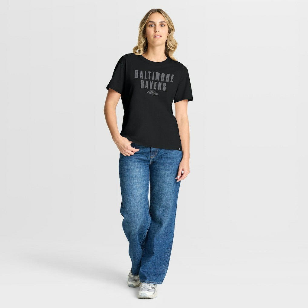 Fanatics Baltimore Ravens Women's Blackout Kneel Down Legacy T-Shirt Black
