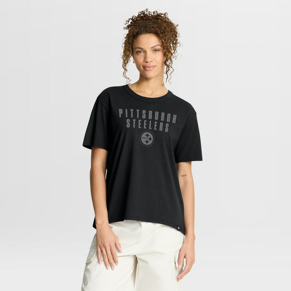 Fanatics Pittsburgh Steelers Women's Blackout Kneel Down Legacy T-Shirt Black