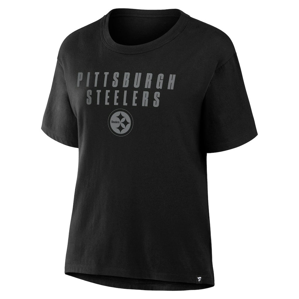 Fanatics Pittsburgh Steelers Women's Blackout Kneel Down Legacy T-Shirt Black