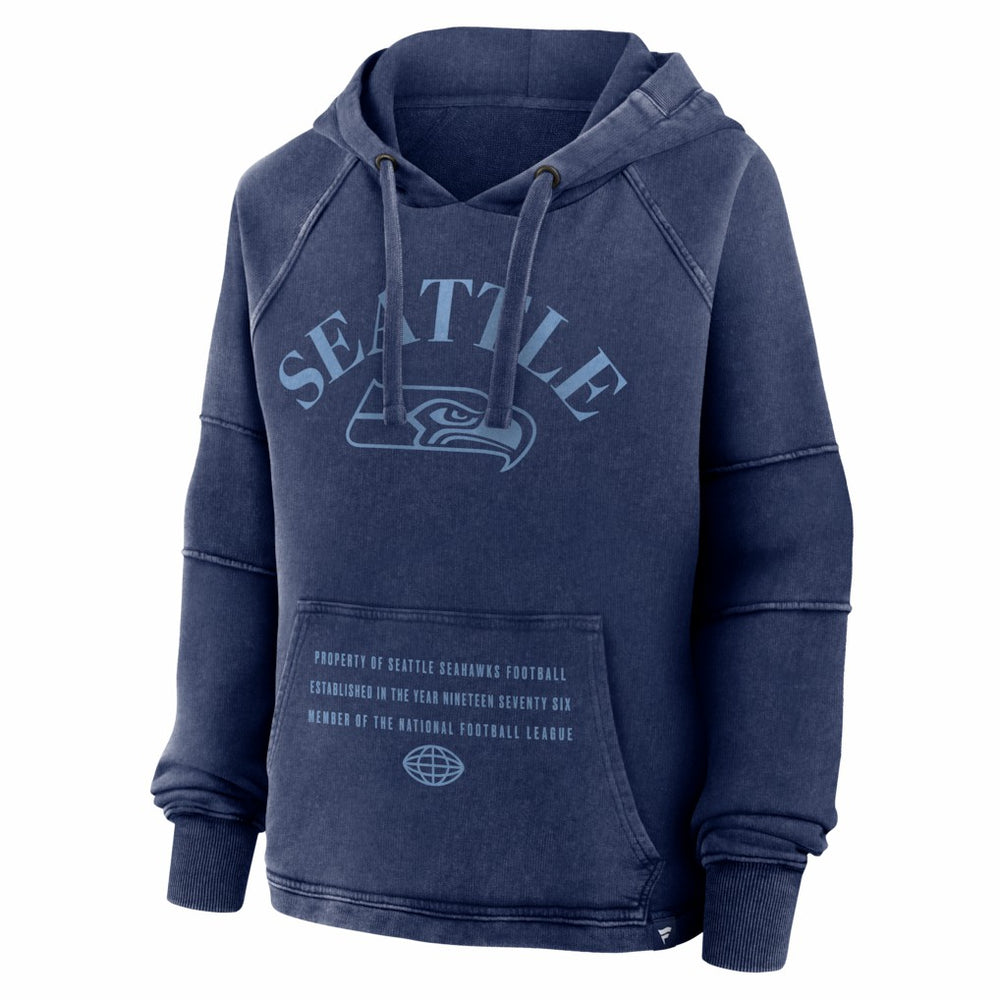 Fanatics Seattle Seahawks Women's Oversized Raglan Gridiron Hoodie Navy