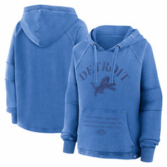 Fanatics Detroit Lions Women's Oversized Raglan Gridiron Hoodie Blue