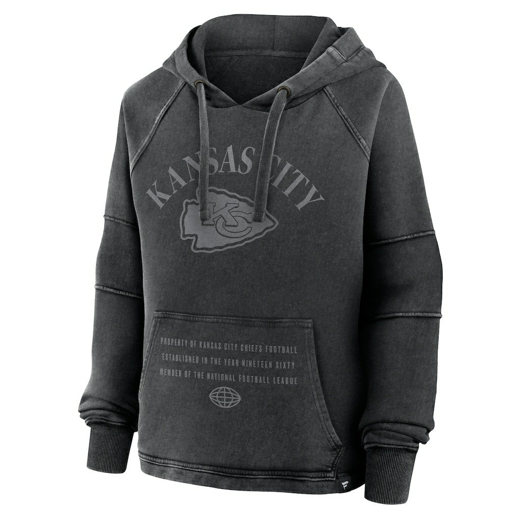 Fanatics Kansas City Chiefs Women's Oversized Raglan Gridiron Hoodie Black