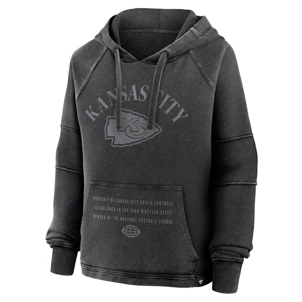 Fanatics Kansas City Chiefs Women's Oversized Raglan Gridiron Hoodie Black