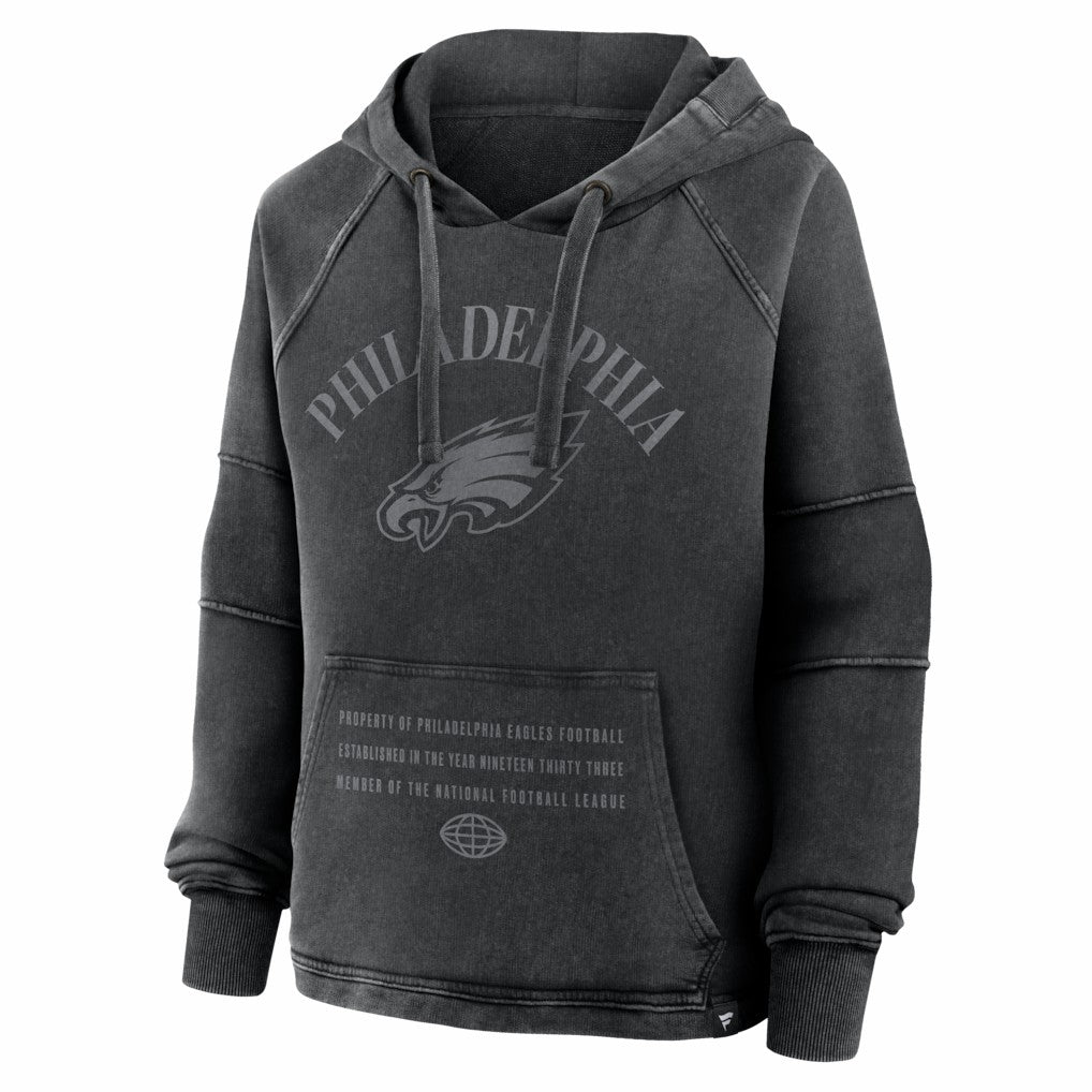 Fanatics Philadelphia Eagles Women's Oversized Raglan Gridiron Hoodie Black