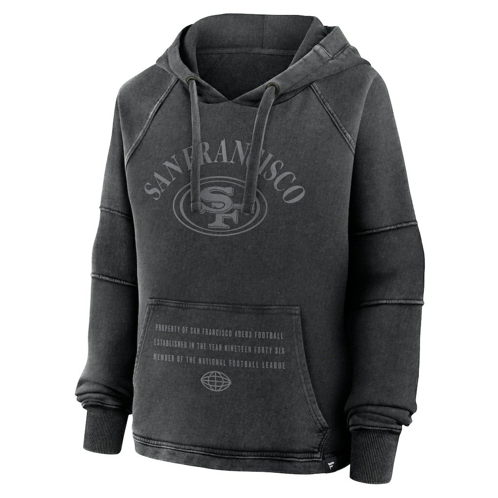Fanatics San Francisco 49ers Women's Oversized Raglan Gridiron Hoodie Black