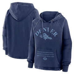 Fanatics Denver Broncos Women's Oversized Raglan Gridiron Hoodie Navy