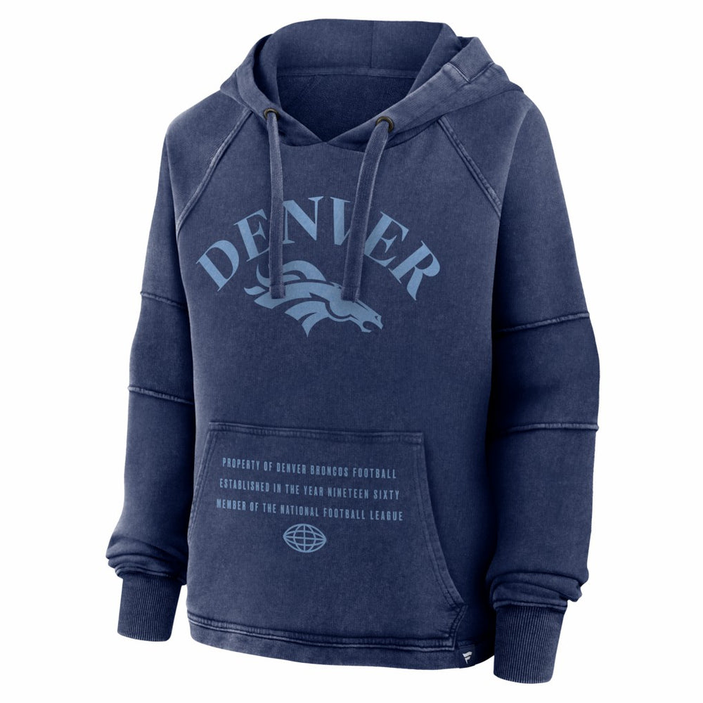 Fanatics Denver Broncos Women's Oversized Raglan Gridiron Hoodie Navy