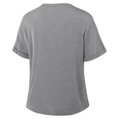 Fanatics Denver Broncos Women's Pennant Wave Tribute Tri-Blend Boxy T-Shirt Heather Gray