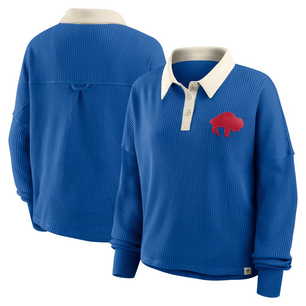 Fanatics Buffalo Bills Women's Oversized Hometown Premium Thermal Long Sleeve Shirt Royal