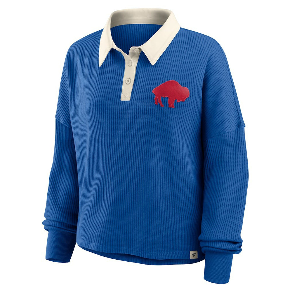 Fanatics Buffalo Bills Women's Oversized Hometown Premium Thermal Long Sleeve Shirt Royal