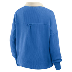 Fanatics Detroit Lions Women's Oversized Hometown Premium Thermal Long Sleeve Shirt Blue