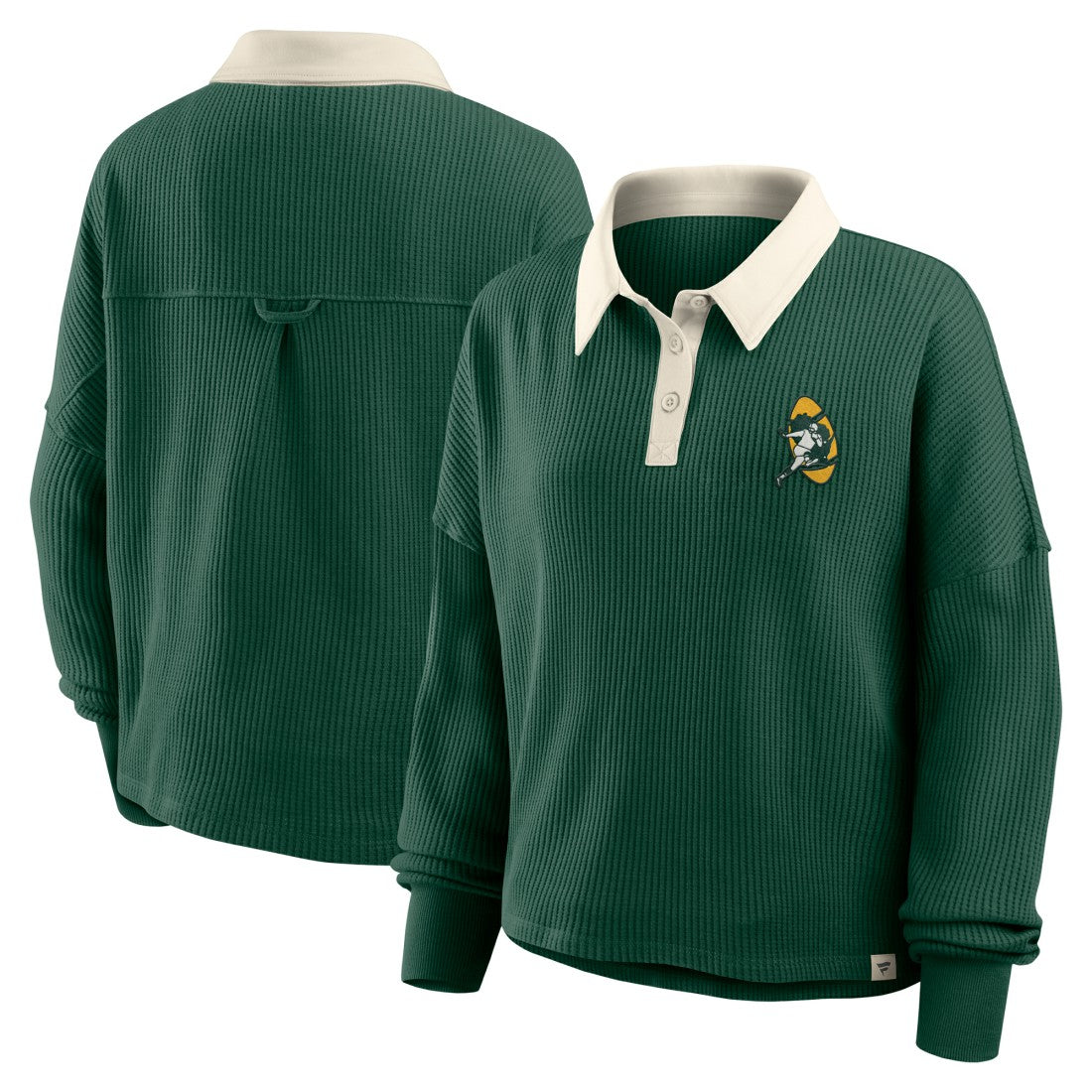 Fanatics Green Bay Packers Women's Oversized Hometown Premium Thermal Long Sleeve Shirt Green
