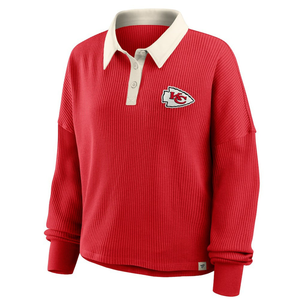 Fanatics Kansas City Chiefs Women's Oversized Hometown Premium Thermal Long Sleeve Shirt Red
